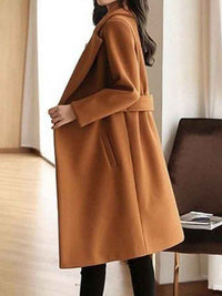 Guinevere | Women's Belted Long Coat Button Front