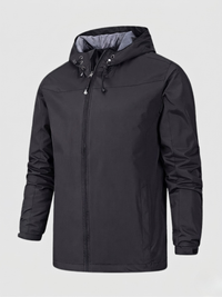 Faramond men's lightweight hooded jacket in Black