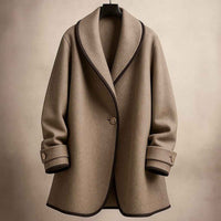 Averil | Women's Collarless Swing Coat Single Breasted