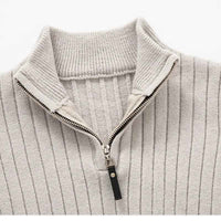 Tremaine | Men's Half-Zip Ribbed Jumper Stand Collar