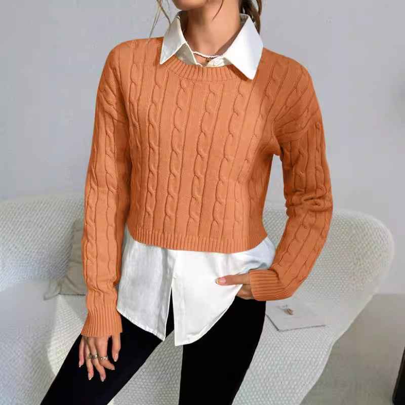 Nicolette | Women's Cropped Cable Knit Jumper