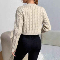 Nicolette | Women's Cropped Cable Knit Jumper