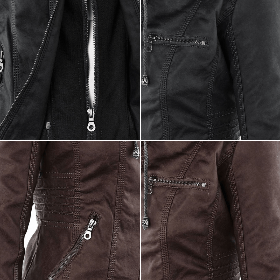 Agatha fitted hooded jacket detail view 17