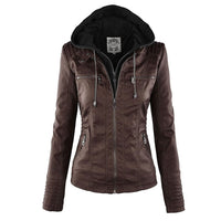 Agatha fitted hooded jacket in Brown