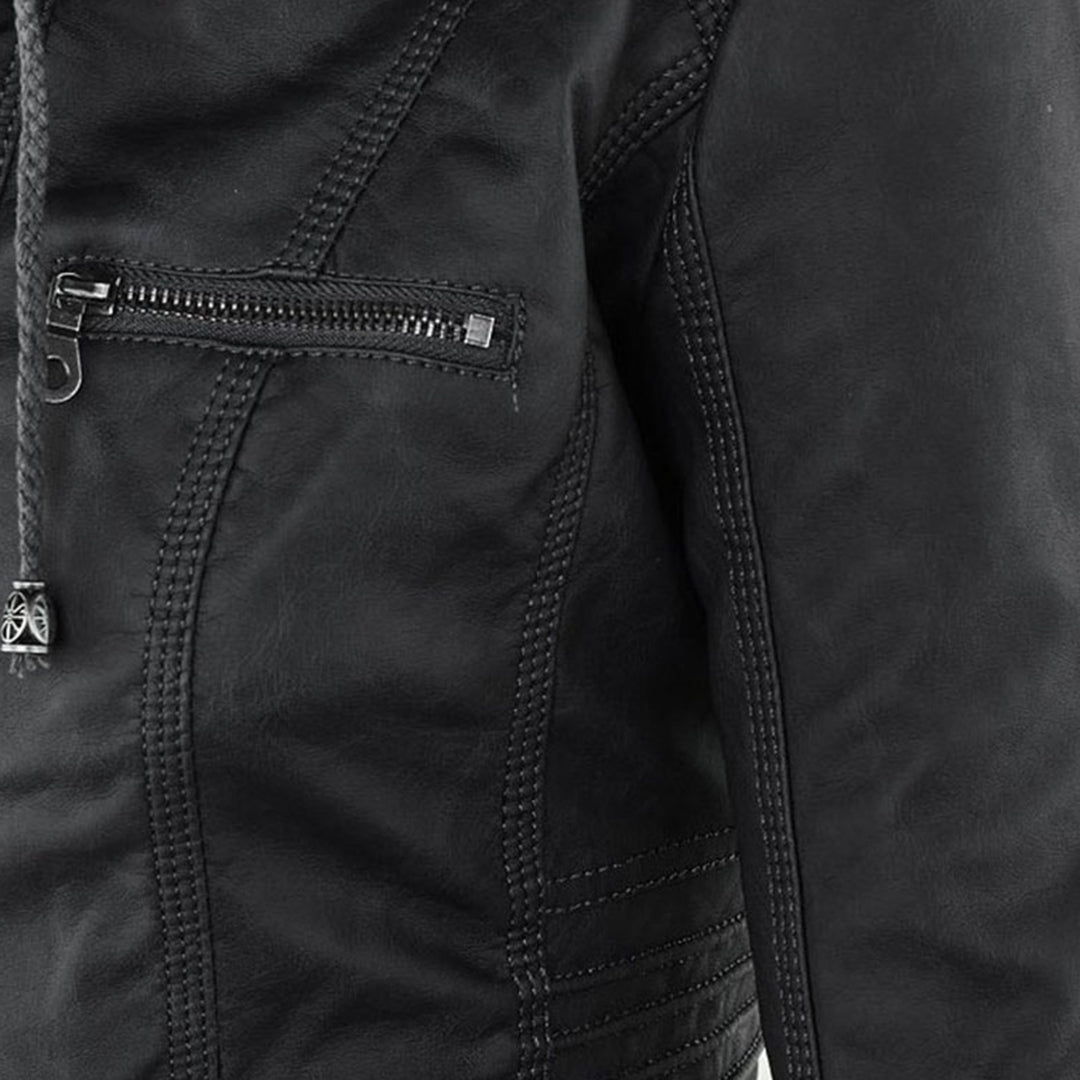 Agatha fitted hooded jacket detail view 13