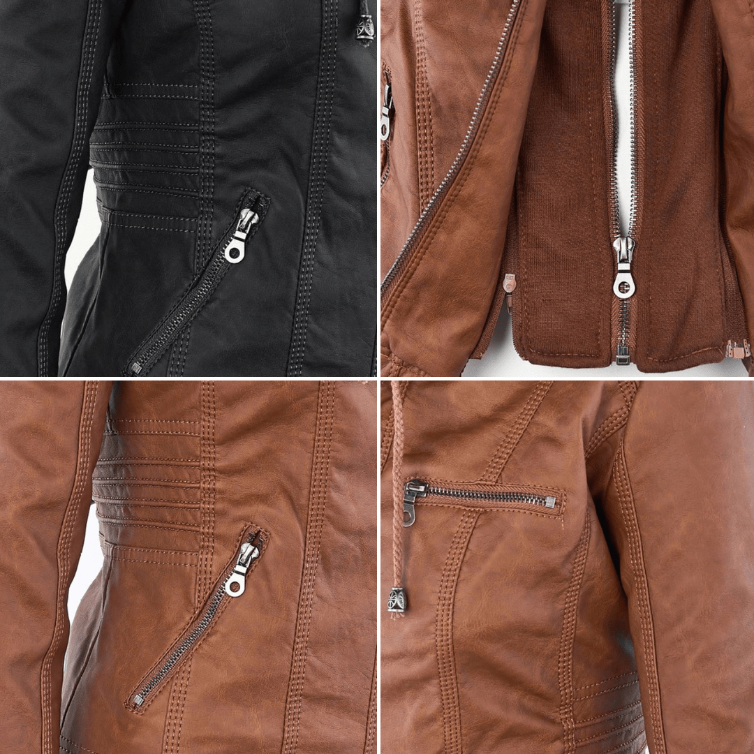 Agatha fitted hooded jacket detail view 18