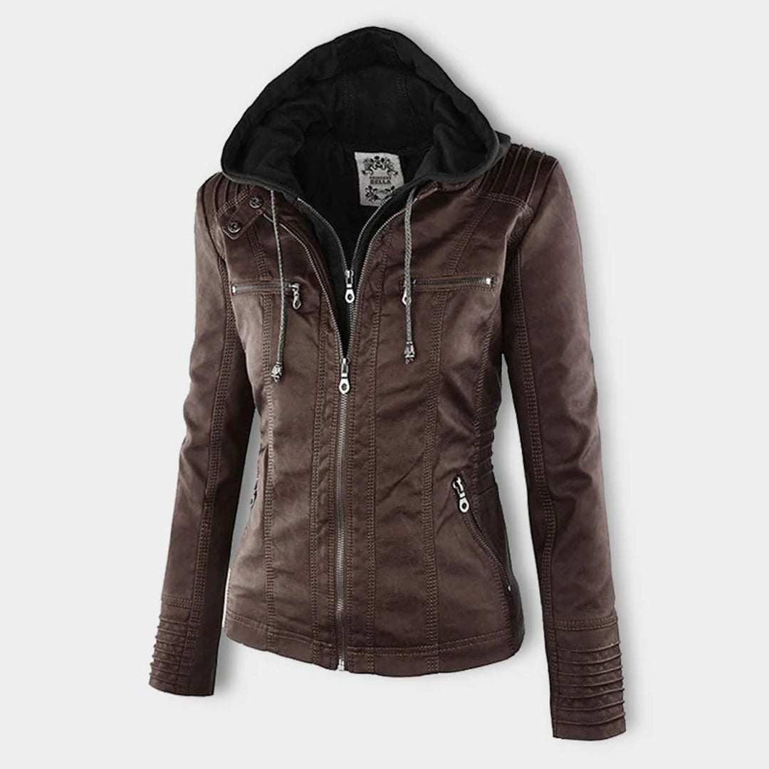 Agatha fitted hooded jacket detail view 7