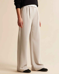 Jolanda | Women's High-Waisted Pleated Wide Leg Trousers