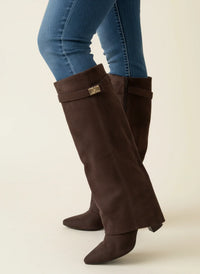 Briony boots slouchy shaft detail