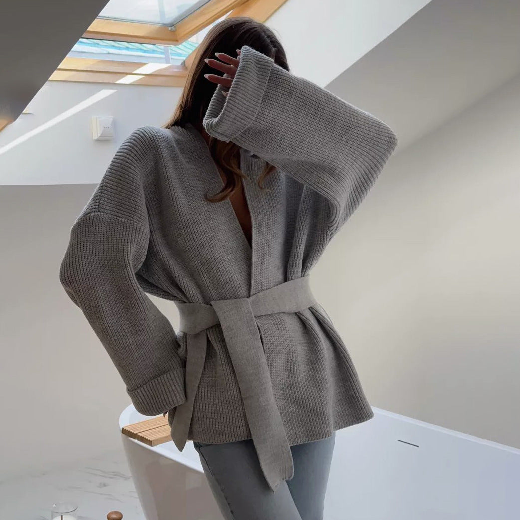 Candela wrap jumper in Grey
