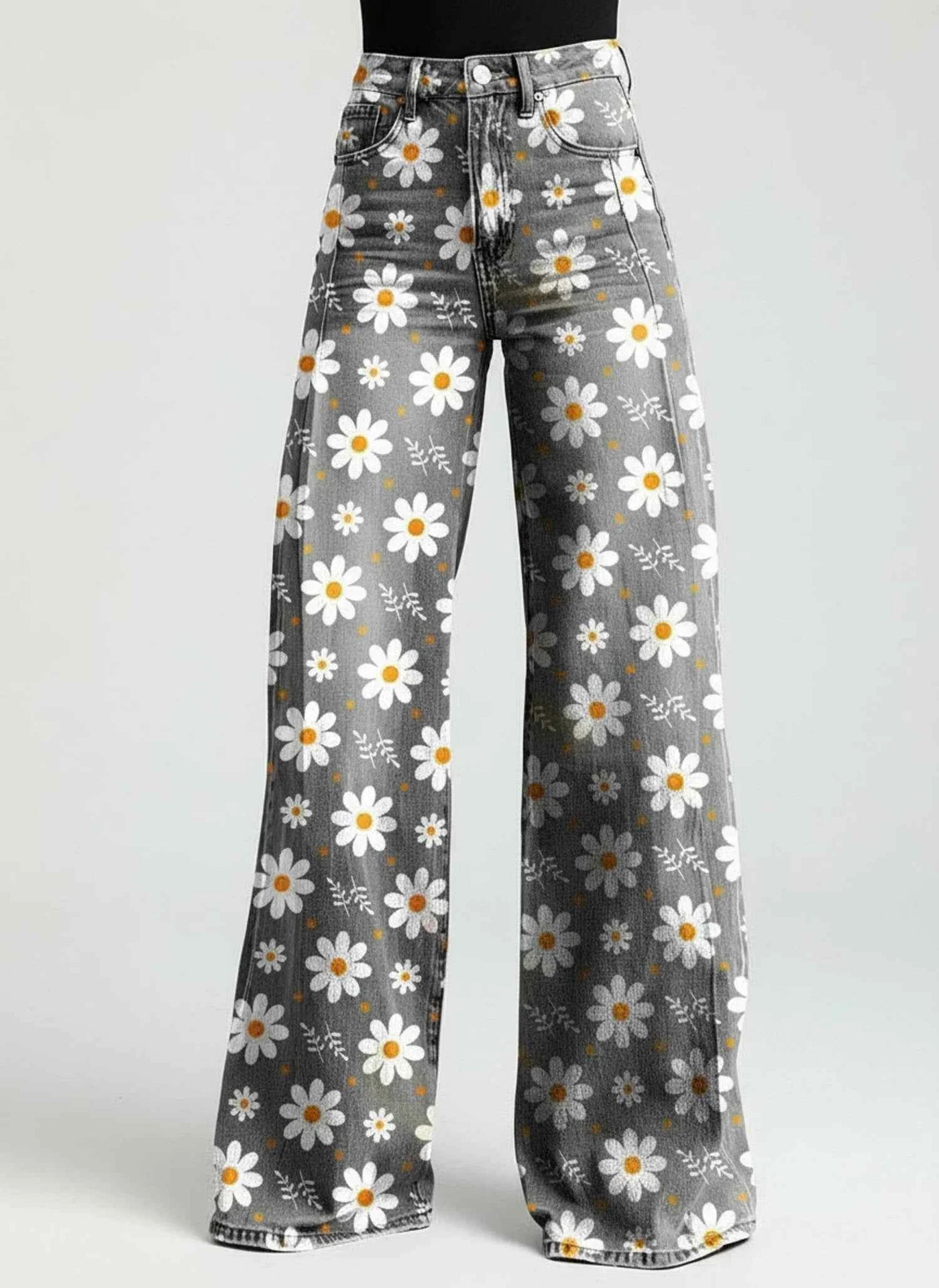 Winnie jeans in White Flower
