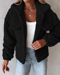 Violante | Women's Sherpa Collared Button-Down Jacket