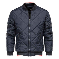 Theron | Men's Diamond Quilted Bomber Jacket Ribbed Trim