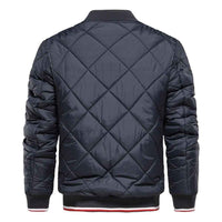 Theron | Men's Diamond Quilted Bomber Jacket Ribbed Trim
