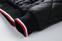 Theron diamond quilted bomber jacket detail view 6