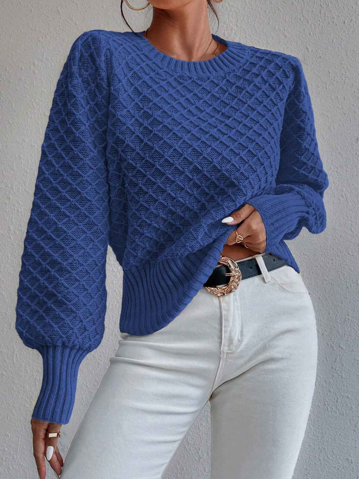 Charlize | Women's Textured Long Sleeve Jumper