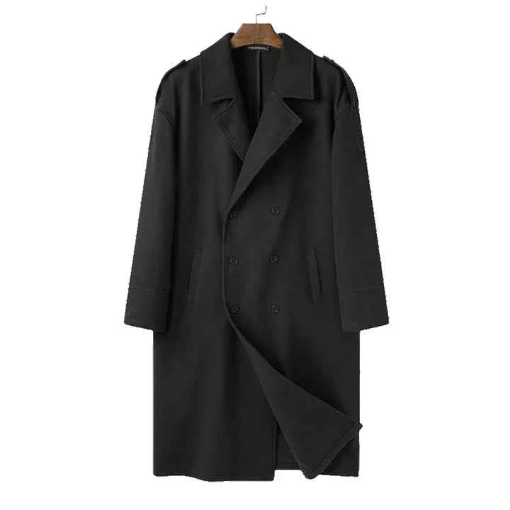 Redgrave | Men's Double-Breasted Wool-Blend Long Coat