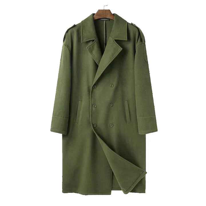 Redgrave | Men's Double-Breasted Wool-Blend Long Coat