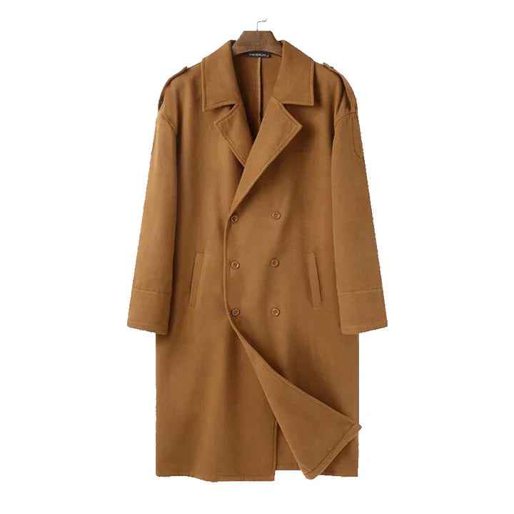 Redgrave | Men's Double-Breasted Wool-Blend Long Coat