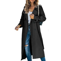 Tullia | Women's Double Breasted Long Coat Belted Waist