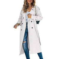 Tullia | Women's Double Breasted Long Coat Belted Waist