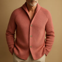 Garrick cable knit cardigan detail