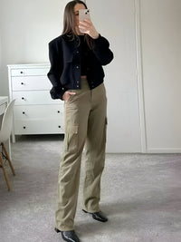 Gemma cropped bomber jacket full length view
