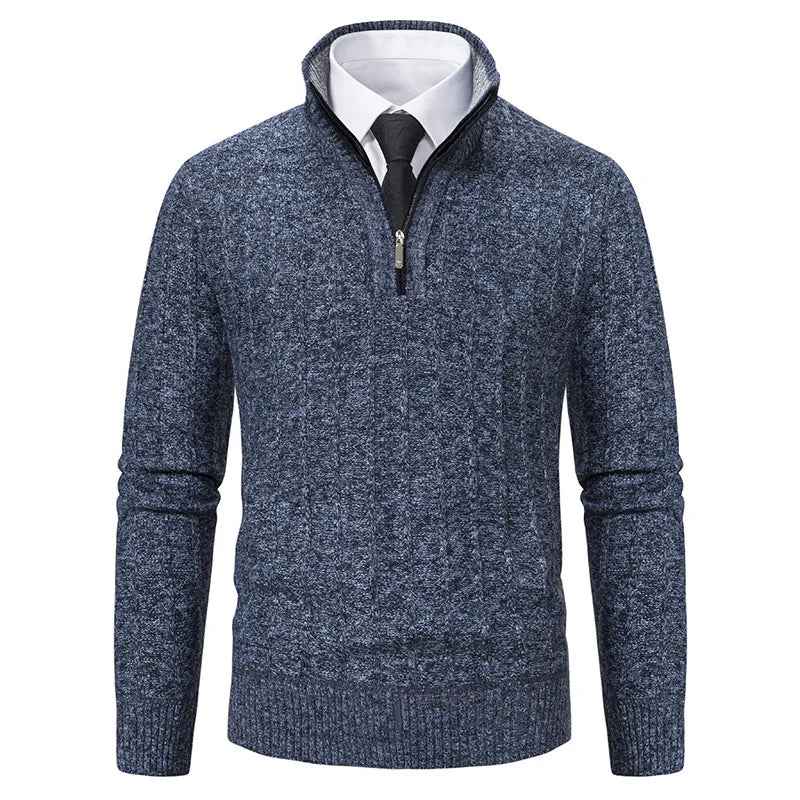 Redmond | Men's Quarter Zip Cable Knit Jumper