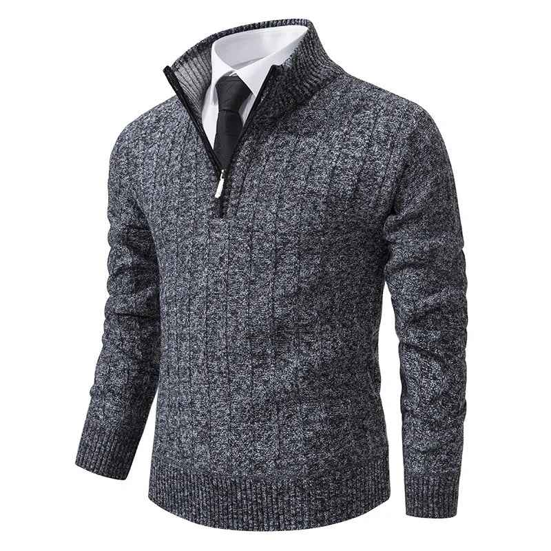 Redmond | Men's Quarter Zip Cable Knit Jumper