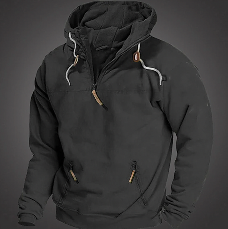 Kipling | Men's Half-Zip Pullover Hoodie with Kangaroo Pocket