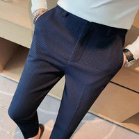 Halsey | Men's Slim Fit Textured Trousers