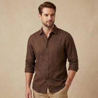 Brindley linen shirt detail view seven