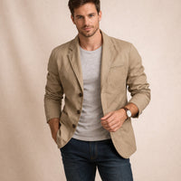 Marshall | Lightweight Cotton Single-Breasted Blazer for Men