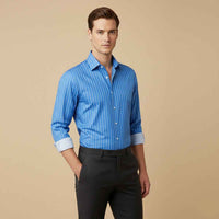 Ellis button-up shirt in Royal Blue