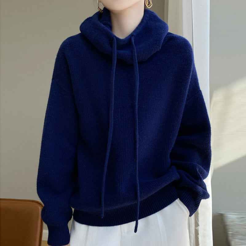 Seraphine | Women's Oversized Knit Turtleneck Hoodie