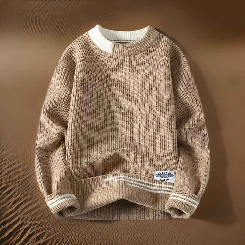 Oberon | Men's Crewneck Ribbed Knit Jumper