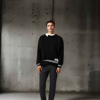 Oberon | Men's Crewneck Ribbed Knit Jumper