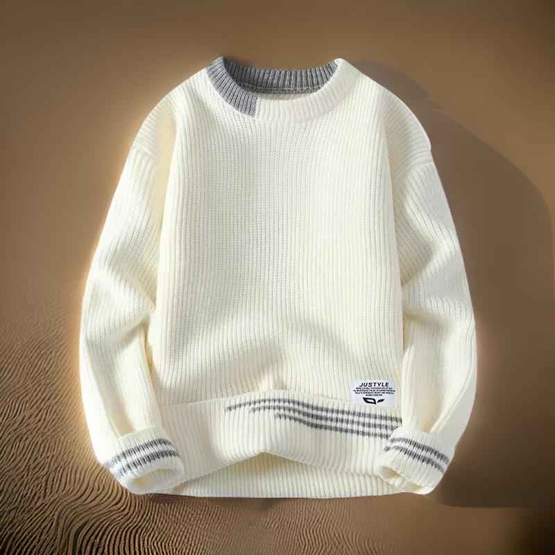 Oberon | Men's Crewneck Ribbed Knit Jumper