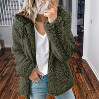 Minerva zip-up hooded fleece jacket in Green