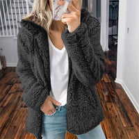 Minerva zip-up hooded fleece jacket in Black
