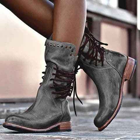 Anemone | Women's Lace-Up Studded Boots