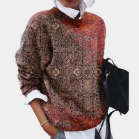 Iolanthe women's printed crewneck jumper in Black
