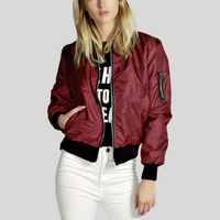 Arabelle casual bomber jacket in Red