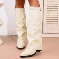 Marcella | Women's Mid Calf Slouch Block Heel Boots