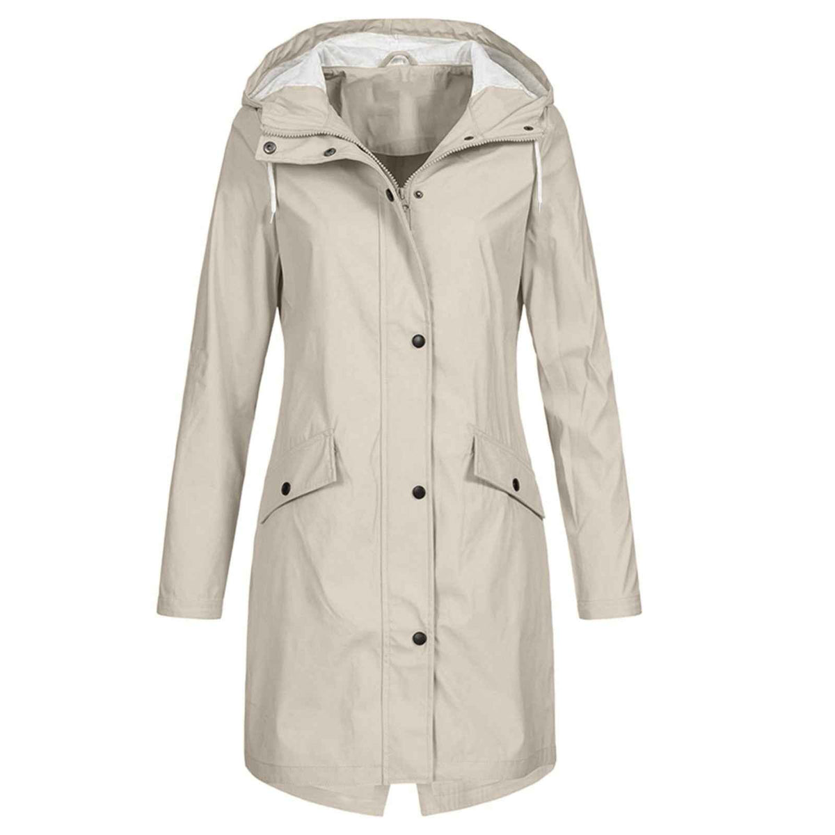 Nadia | Women's Hooded Mid-Length A-Line Coat