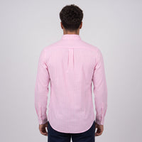Wilfred striped oxford shirt Pink Stripe back view