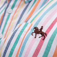 Wilfred striped oxford shirt Rainbow Stripe detail