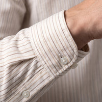 Wilfred striped oxford shirt Beige Pinstripe detail