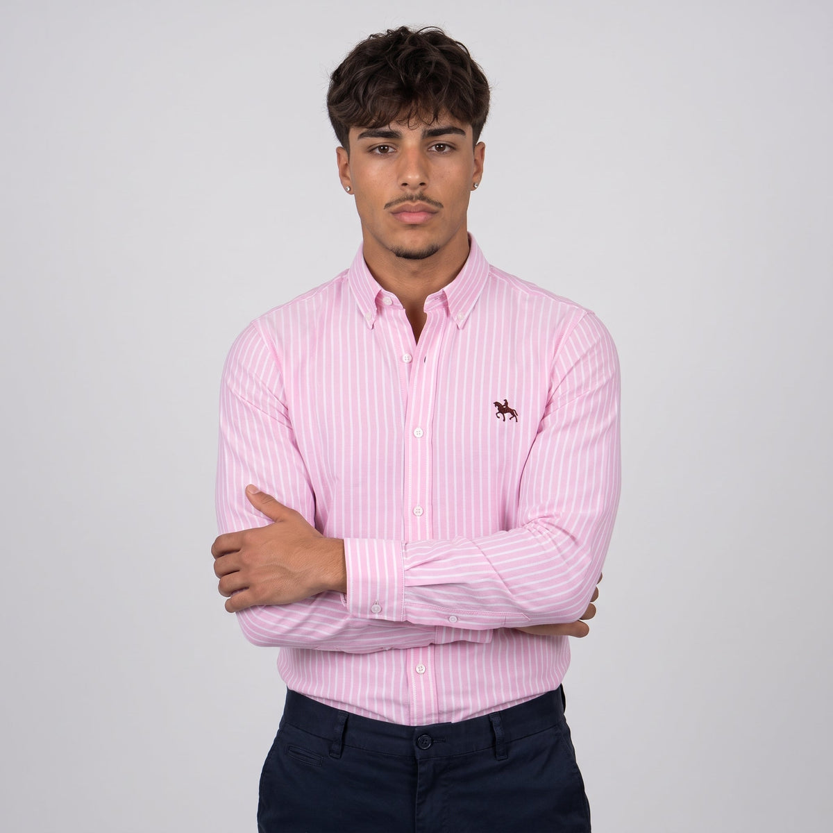 Wilfred striped oxford shirt Pink Stripe