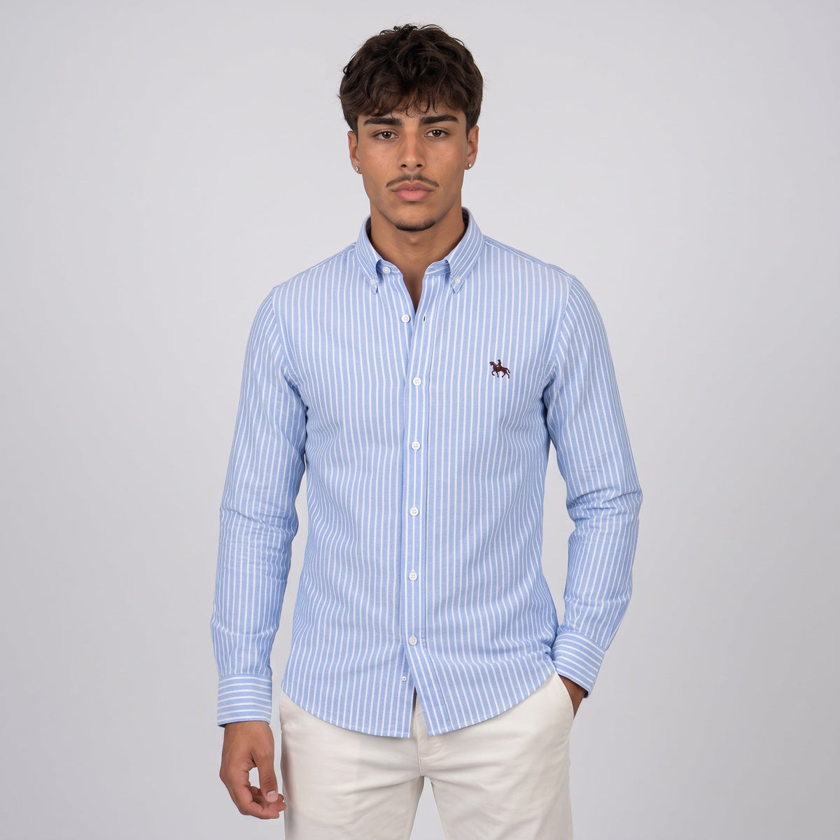 Wilfred striped oxford shirt Blue Stripe